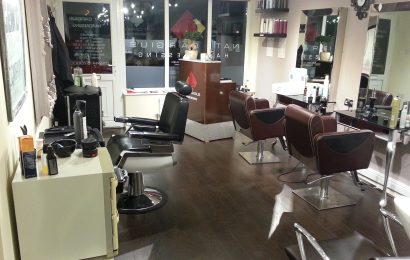 Styling chairs inside Nat Cargius Hairdressing salon, Rossett, Wrexham